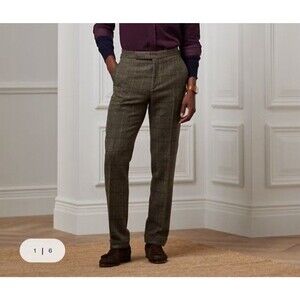 Ralph Lauren Purple Label Gregory Hand-Tailored Plaid Suit Trouser Size 36 X 32